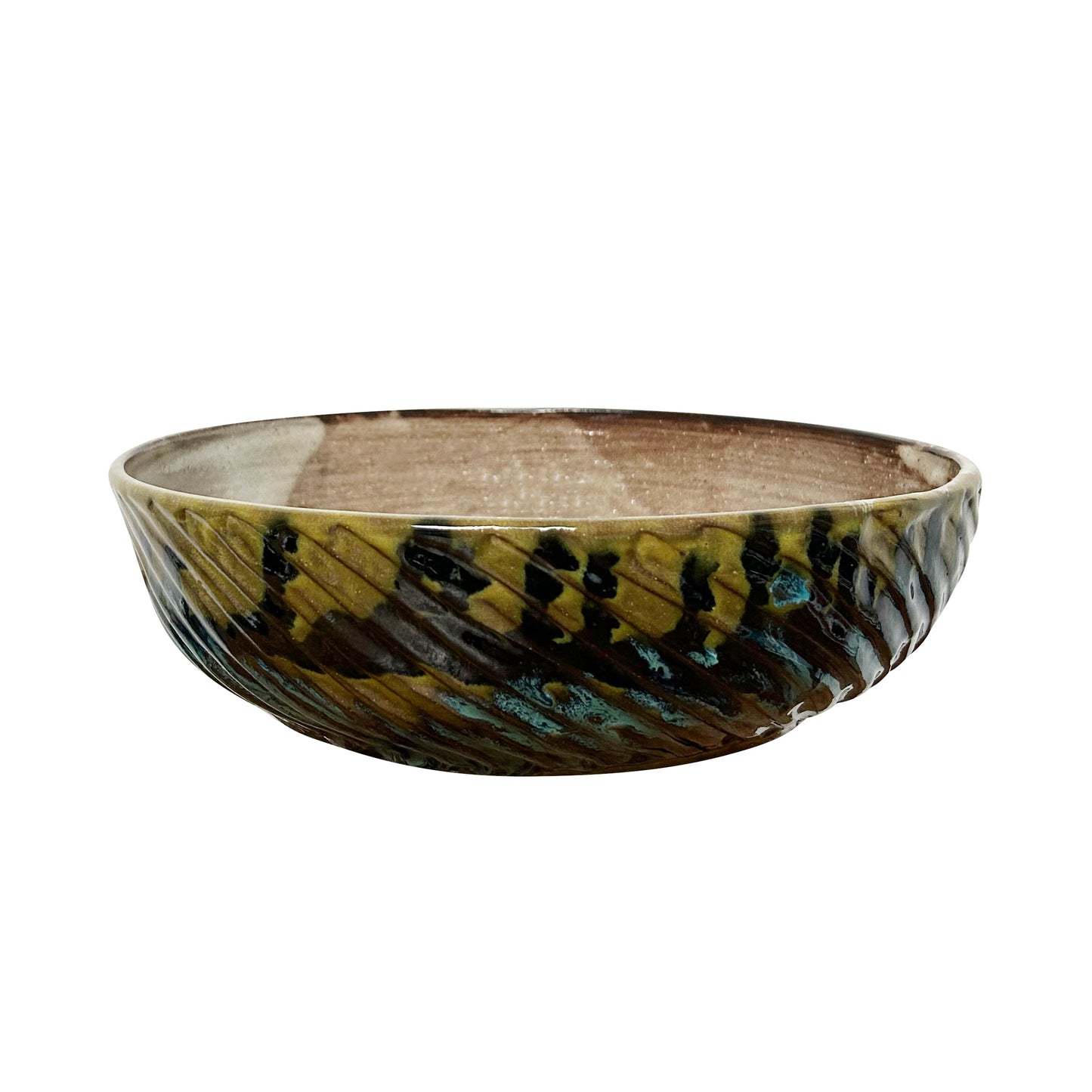 David Changar Reveries Bowl - Black, Green & Gold